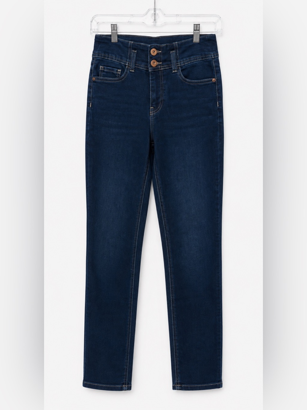 No Boundaries Dark Blue High-Rise Stretch Capris